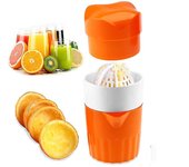 Exprimidor de mano Exprimidor de naranja cítrica Escariador manual de rotación de la tapa para pomelo lima limón con contenedor de colador
