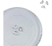 Placa de vidrio de la plataforma giratoria universal para microondas con 3 accesorios, 245 mm