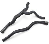 Juego de 2 radiadores Tubo de agua de tres vías Entrada y manguera de salida Compatible 10-15 Chevrolet Cruze 95390887 95390883 9075007 9075008 negro