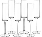 Set de 6 copas de champán de cristal Copas de champán Flautas de champán sin plomo