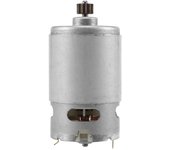 Motor de CC 18V para coche eléctrico para niños, RC, motor eléctrico para coche de bebé RS550 Caja de cambios Motor de 12 dientes Plata