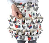 Delantal de recolección de huevos, delantal de recolección de huevos con 12 bolsas de huevos