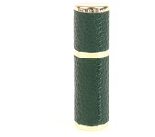 Botella de perfume de cuero de 5 ml Pulverizador portátil Atomizador de perfume vacío recargable Verde 1pc