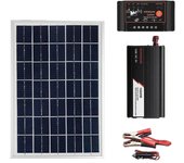 Panel solar de 1000w más sistema inversor 220v Carga de la red eléctrica doméstica Dual USB con soplador de enchufe