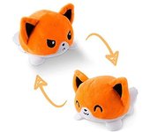 Darmowade Perro reversible Peluche Animal de peluche reversible Estado de ánimo Juguetes de peluche de doble cara ¡Muestra tu estado de ánimo! Blan...