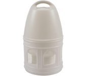 Bebedero de plástico blanco extraíble con asa para palomas Suministros para pájaros 29Cm x 17Cm