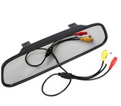 Pantalla del espejo retrovisor de 4,3 pulgadas Pantalla LCD HD Pantalla de DVD Cámara de marcha atrás Accesorios para el coche Negro