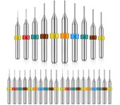 30pcs 0.3-1.2mm Shank Carburo de tungsteno - Conjunto de brocas de perforación Tungsteno Acero Pcb Impresión Placa de circuito Flauta plata