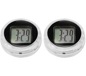 Universal Mini Motocicleta Reloj Digital Reloj Impermeable, dia.1.1", 2pcs