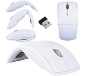 DUqi Ratón plegable inalámbrico Trabajo de juego Gamer portátil Ratones de arco Externo electrónico inalámbrico PC PC Computadora portátil de escri...