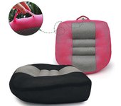 Negro Muy cómodo Cojín de asiento elevador de coche con mango malla transpirable Altura Boost Mat Seat pad lift Seat para el coche de alta calidad