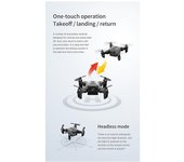 4K Aerial Mini Drone Cámara HD portátil profesional Modo de retención alta RC Helicopter RC RTF Plegable Q Negro