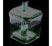 3x Plastic Square Fish Tank Aquarium Filter Bottom Box Transparent Green
