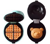 2x1/6 1/12 Casa de muñecas Waffle Maker Pan para hornear eléctrico Suministros de cocina