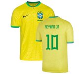 Nike Camiseta de Brasil Little Boys 2022-2023 (Neymar JR 10) Amarillo XSB 3/4yrs (98-104cm)