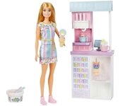Juego Barbie Career Iced Cream con muñeca rubia de 12 pulgadas, 1 unidad