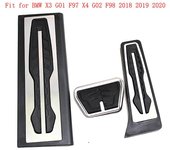 Pedal Stee inoxidable para 2018 2019 2020 Bmw 3 Series X3 X4 X5 Acelerador Gas Combustible Freno Pedal Pedales de descanso Almohadillas de pedal Ta...