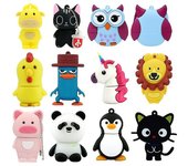 Pendrive 128gb Usb Flash Drive Cartoon Animals Pen Drive Usb Flash Memory Stick 32gb Cartoon Black Cat Unicorn Pen Drive 256gb Rosa