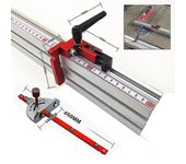 Ángulo de aluminio calibre de ingle aserrado Regla de ensamblaje Herramienta de carpintería 400 mm Valla de aluminio para sierra de mesa Enrutador ...