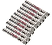 6 mm de diámetro Plata Diamond Recubierto Taladros Azulejos Cerámica Vidrio Sierras Agujero (paquete de 10)