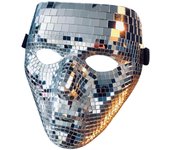 Party Disco Ball Glitter Mirror Mask para Dj Dressing Masquerade Masks plata