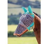 Shires Zeb-Tek Máscara de mosca del caballo Negro/blanco X Full