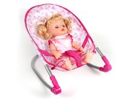 Muñeca Cochecito Toy, Accesorios para muñecas, Baby Doll Nursery Stroller Dining Chair Mecedora Swing para muñecas, plegable y ligero para niños Ba...