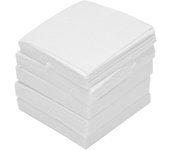 50 hojas de fibra cerámica cuadrado horno de microondas vidrio fusionado papel herramientas domésticas Blanco