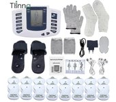 Masajeadores electrónicos decenas ems estimulador muscular estimulador muscular acupuntura terapia de masaje para la espalda cuello lleno