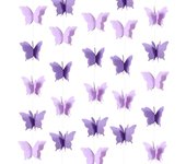 Heytea Guirnalda colgante de mariposa 3d papel banderín pancarta decoraciones de fiesta boda baby shower decoración casera púrpura paquete de 4, 11...