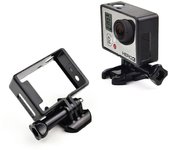 Negro Marco Estándar Borde Vivienda Caso Monte para Gopro Hero 3 Hero 3+ Hero 4--