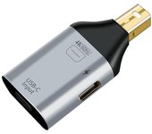 Adaptador USB C Tipo-C Hembra a Adaptador DP MiniDP Macho Compatible HD Video 4K@60Hz (MINI DP-Compati GrayBlack