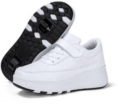 Husksware Patines de ruedas de dos ruedas Zapatillas ligeras de patinaje Blanco EU39