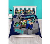 Minecraft Survive Funda nórdica y funda de almohada Single