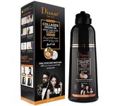 Jhshop 400ml Argan Oil Speedy Hair Color Shampoo Cover Gris & Cabello blanco Tinte Negro Natural Champú Reparación Dañada Tinte ARGÁN NEGRO