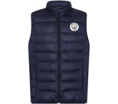 Manchester City FC Manchester City hombres Gilet chaqueta cuerpo calentador acolchado regalo oficial de fútbol Navy Zip Large