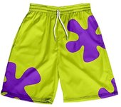 Unbrand Unisex Patrick Star Bob Esponja Pantalones cortos impresos Pantalones de pijama sueltos Pantalones de playa Pantalones casuales L