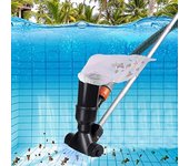 Aspirador de piscina portátil para piscinas sobre el suelo, spa, fuente, bañera de hidromasaje, jacuzzi, aspirador submarino negro con cabezal de s...