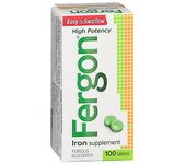 Fergon Iron Supplement Tablets, 100 tabletas (Paquete de 1)