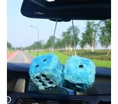 Cubo de peluche Dados de pelo largo Punto de estampación en caliente Cubo de peluche Cubo de juguete Cubo colgante para coche, habitación, etc.