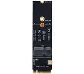 Ranura inalámbrica para llave M.2 A + E a M.2 M Key Wifi Bluetooth Adaptador para tarjeta AX200 9260 BCM94352Z NVMe PC negro