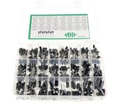 Kit de surtido de condensadores electrolíticos radiales de 16-50 V, 24 valores: 0.luF-1000uF 500pc