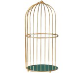 Simple Hierro Forjado Birdcage Jaula Multicapa Rack Home Sala de Estar Dormitorio Escritorio Almacenamiento Cosmético Oro Large