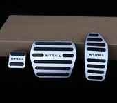 Para Nissan X-trail T32 X Trail Xtrail T32 T33 2014-2019 2020 2022 Car Foot Accelerator Freno Pedales Cubierta Pastillas Accesorios Plata AT 3pcs