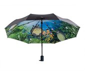 mickcara Ghibli Totoro Paraguas Sol Rain Umbrella Anime Mi Vecino Totoro Lindo Paraguas Plegable Diario Revestimiento exterior negro
