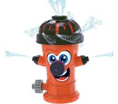 El rociador de agua hidrante para niños, se conecta a la manguera y aerosoles de jardín estándar