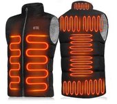 Chaleco calefactado Hombres Mujeres Usb Chaqueta calefactada Calefacción Ropa térmica Negro M