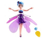 Brawdress Flying Fairy Girls Juguete Ala Mágica Control de Inducción Infrarroja Juguete Niño Princesa Voladora Muñeca Púrpura
