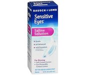 Bausch & Lomb Bausch + Lomb Bausch And Lomb Sensitive Eyes Plus Solución salina para lentes de contacto, 12 oz (paquete de 1)