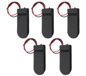 2x3V CR2032 Interruptor de soporte de batería de botón Enchufe con cable para batería de bricolaje de 6V